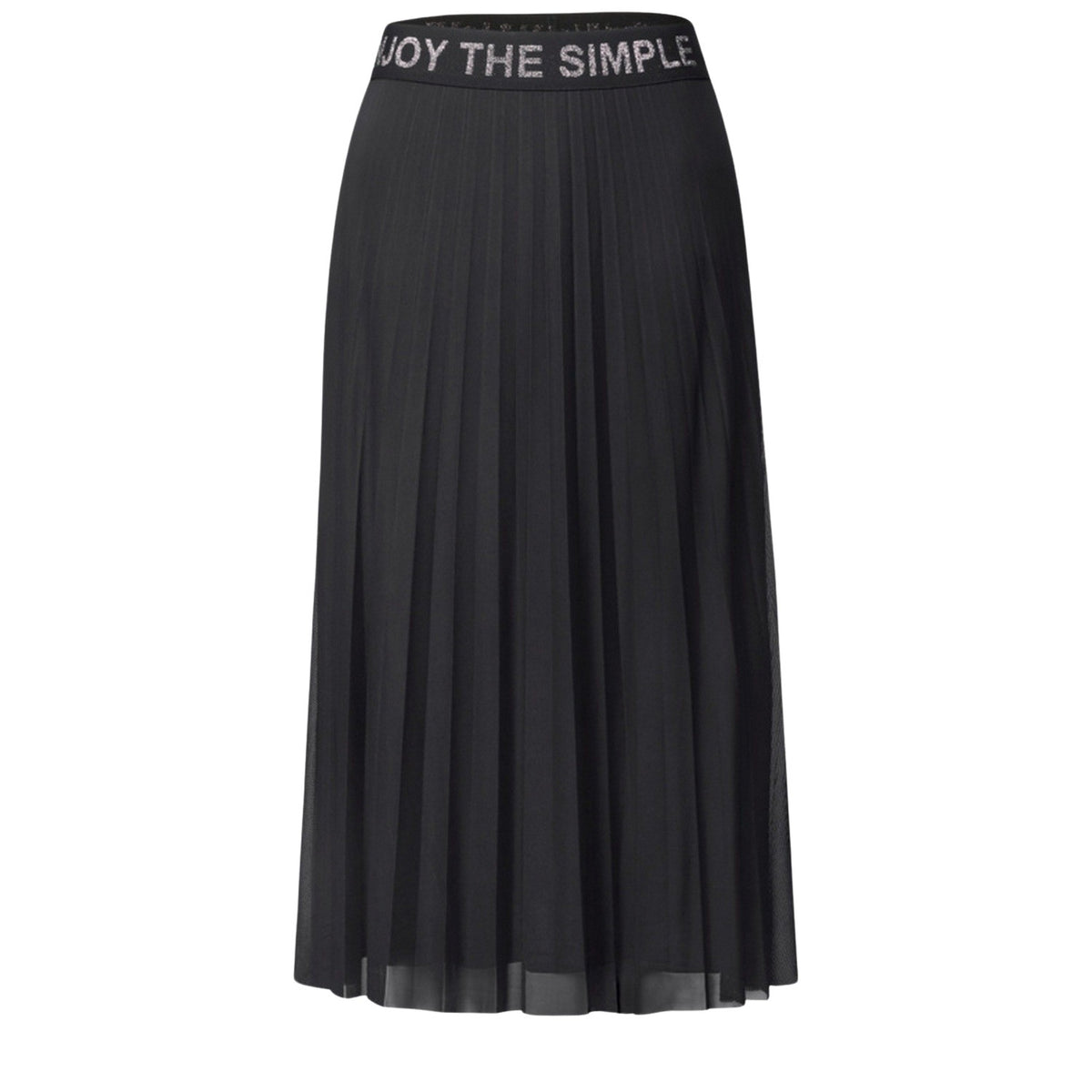 Mesh Plissee Skirt_Solid