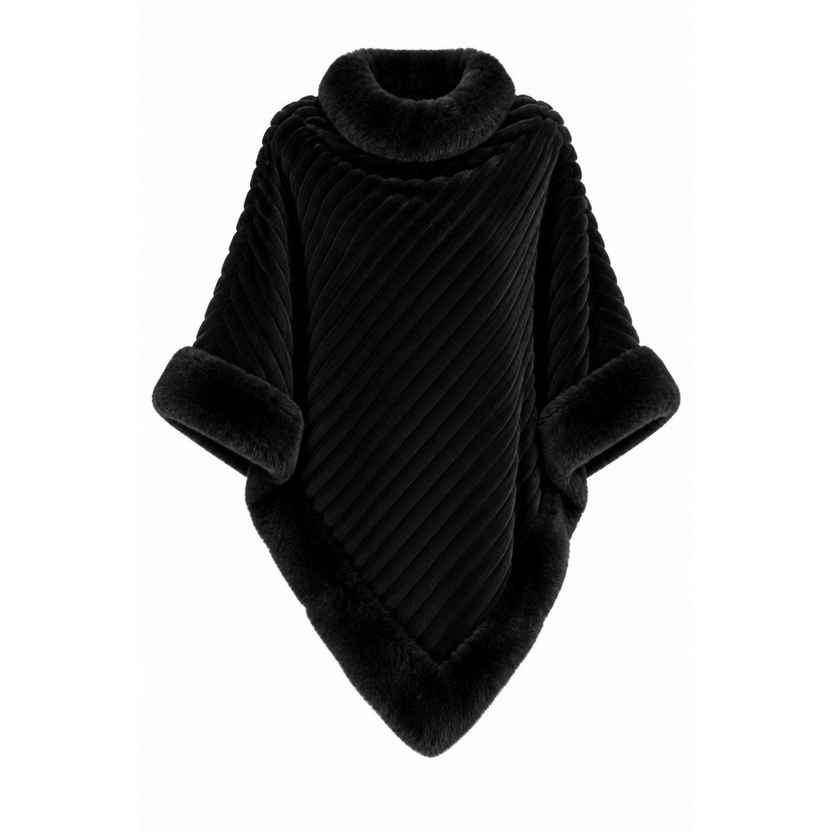 Poncho Fausse Fourrure