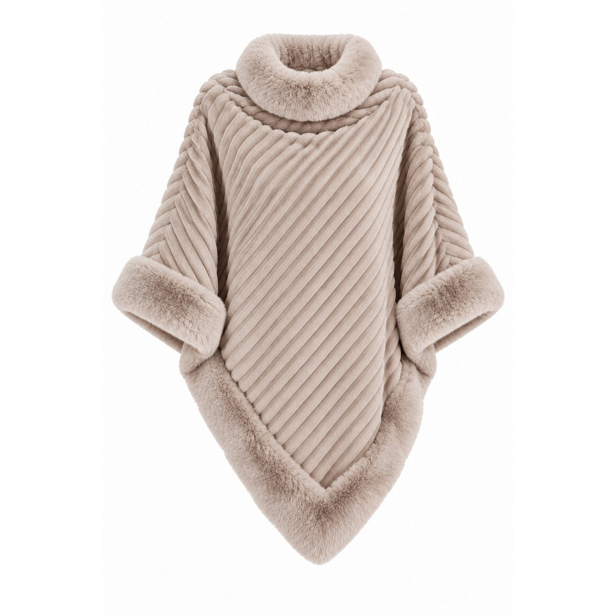 Poncho Fausse Fourrure