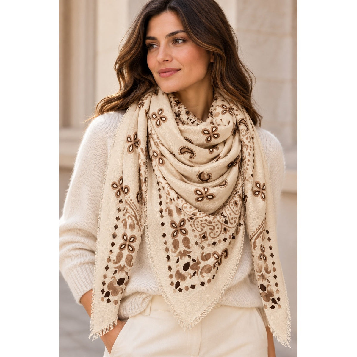 Foulard Creme