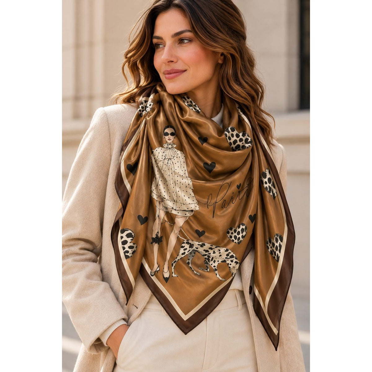 Foulard Marron