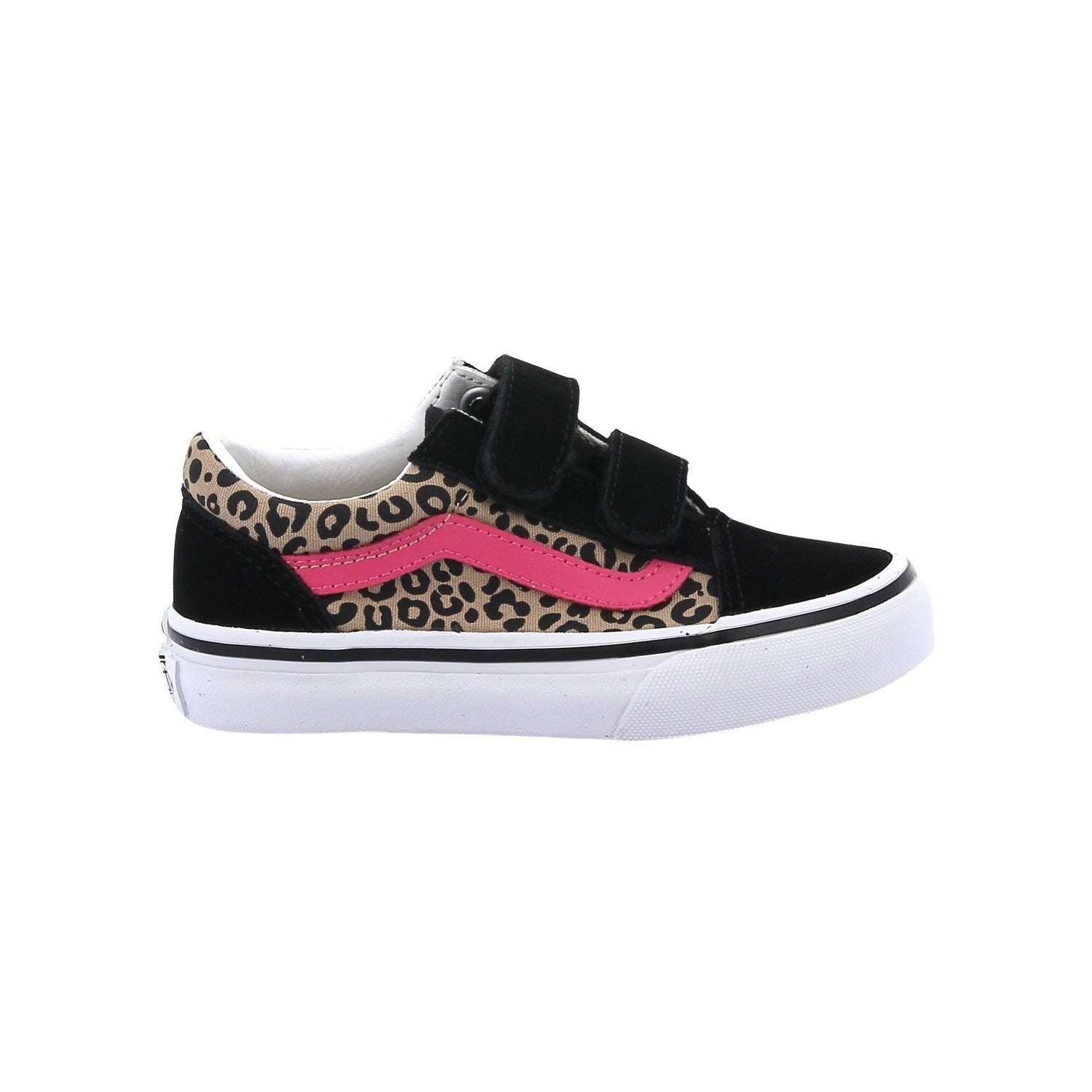 Old Skool V Leopard Pop Pink Velvet/Black