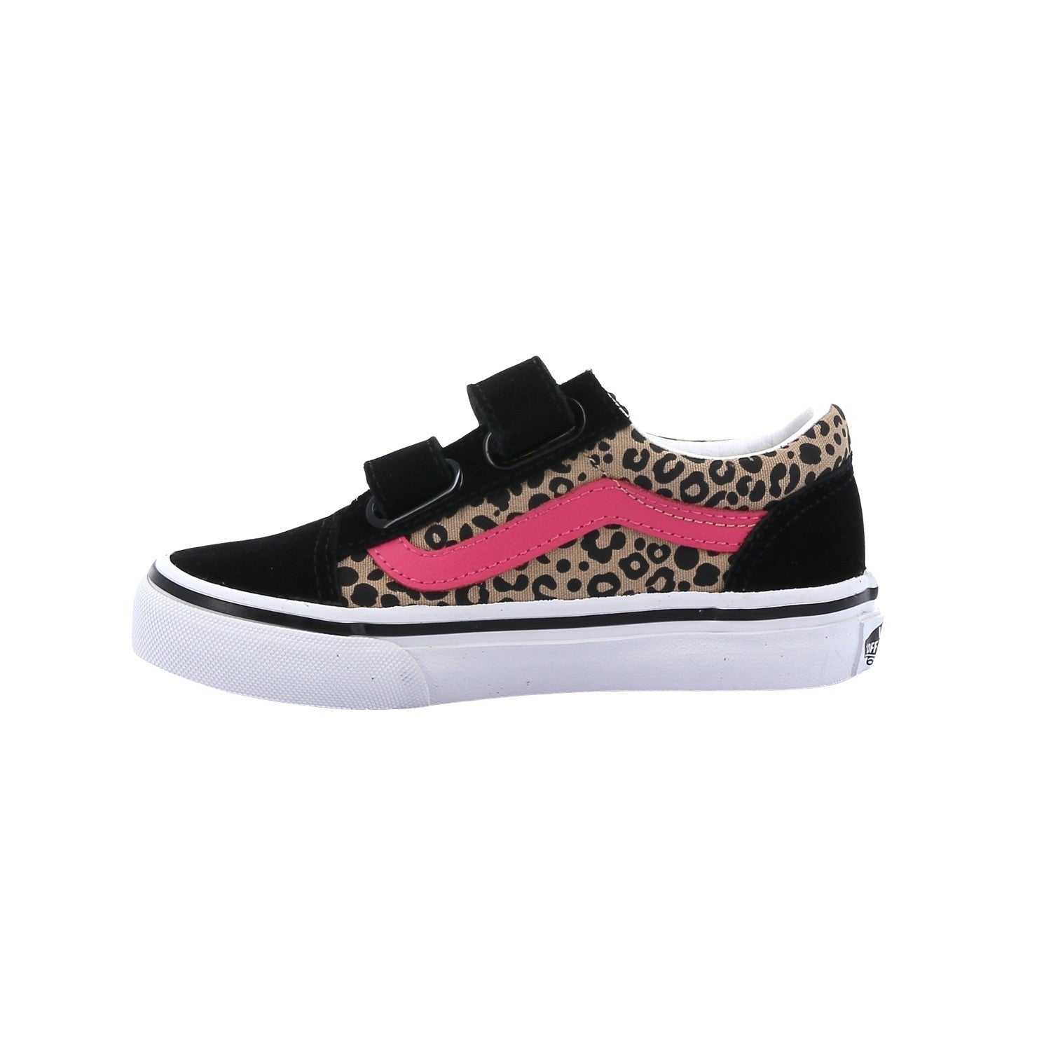 Old Skool V Leopard Pop Pink Velvet/Black