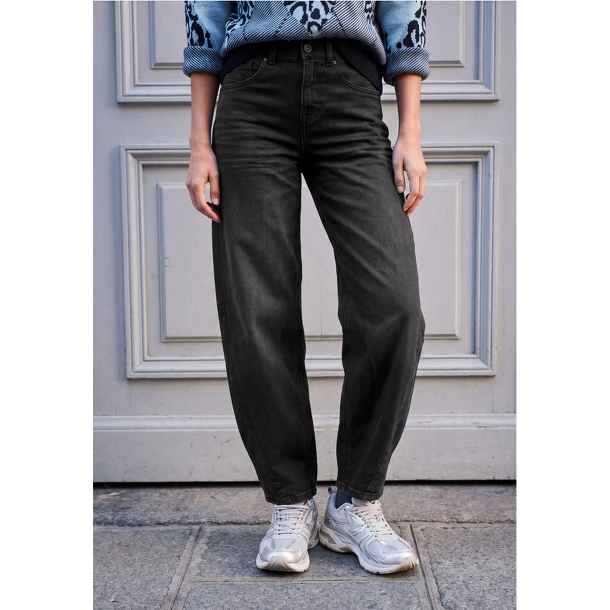 Style Mika Relaxed Barrel Fit,Hw,Black Washed