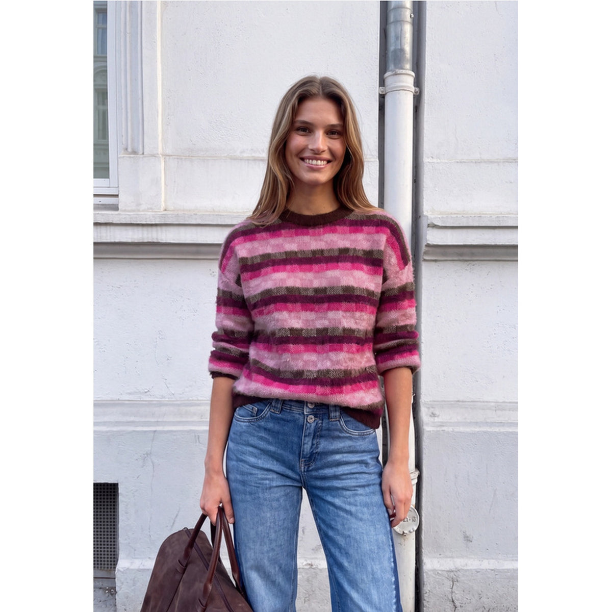 Stripe Jacquard Sweater