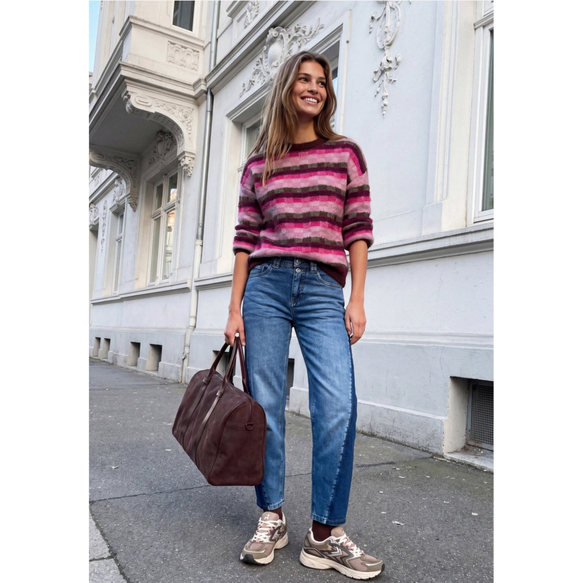Stripe Jacquard Sweater