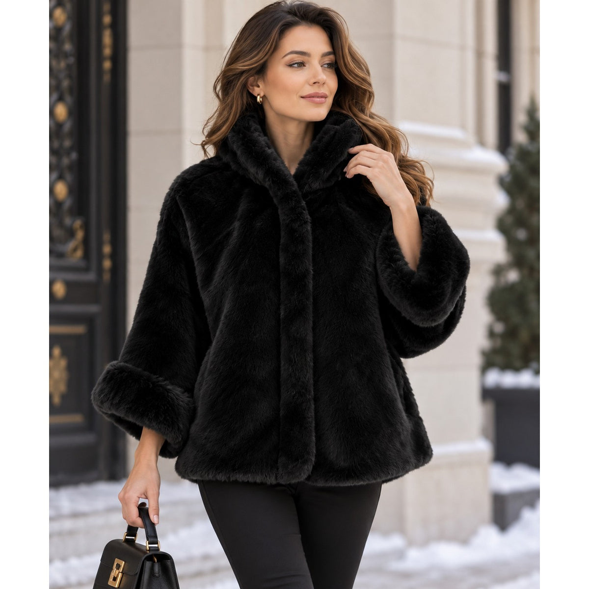 Manteau Fourrure Capuche