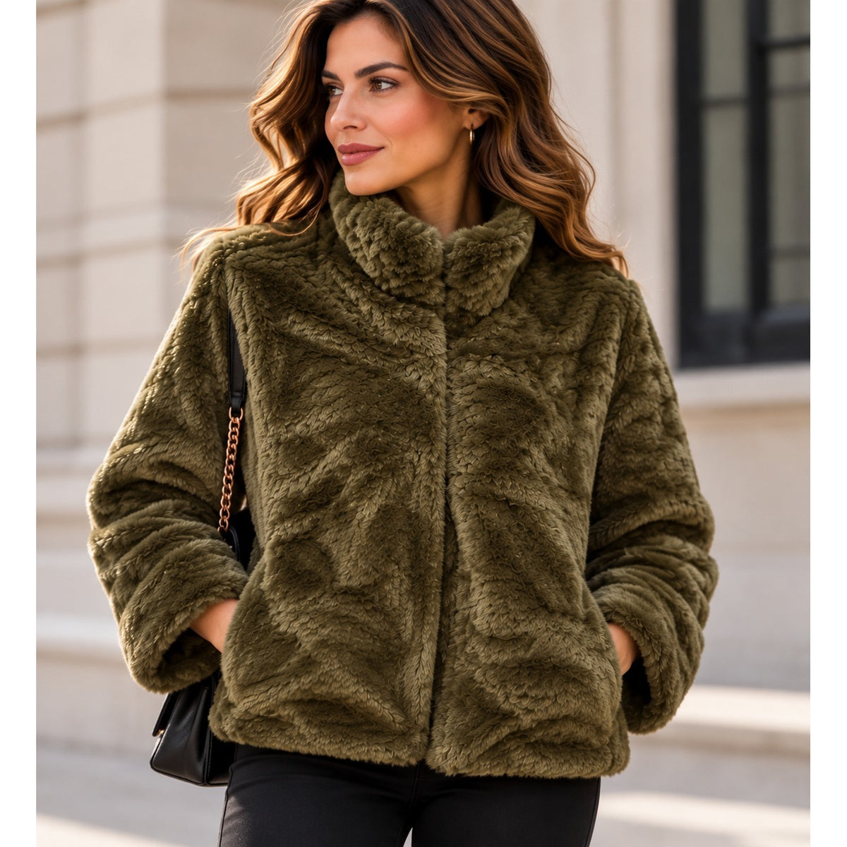 Manteau Fourrure Capuche