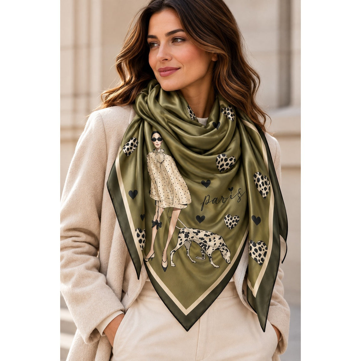 Foulard Vert Kaki