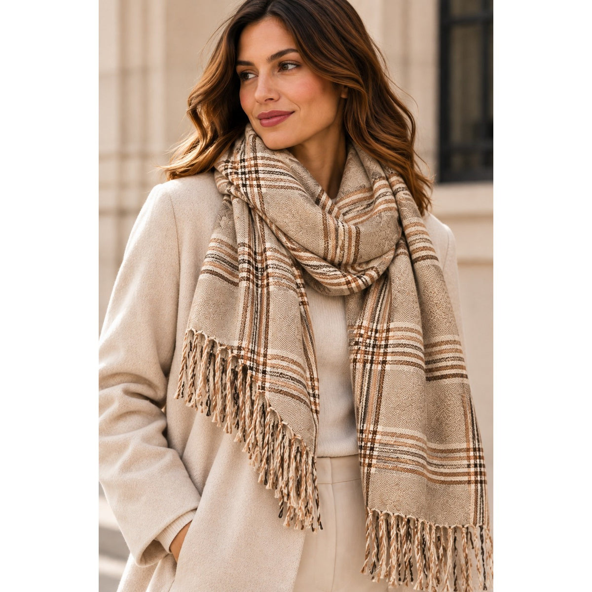 Foulard Beige
