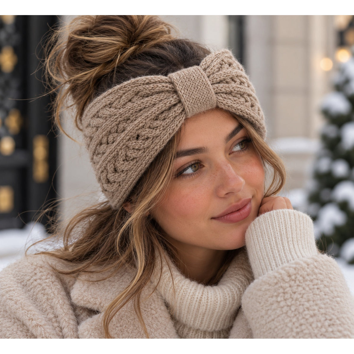 Serre-Tete Taupe/Argent