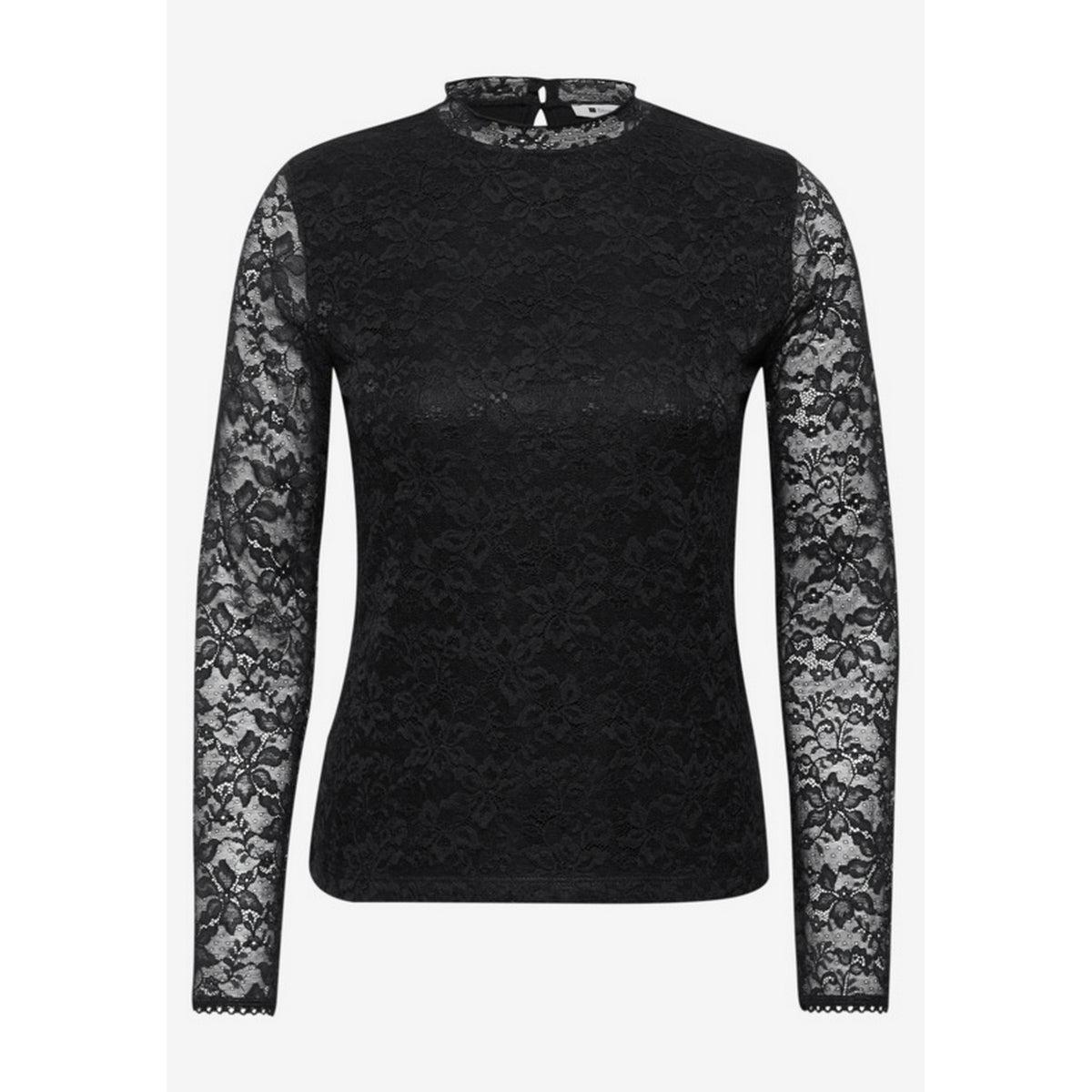 Chemise Dentelle Col Roule