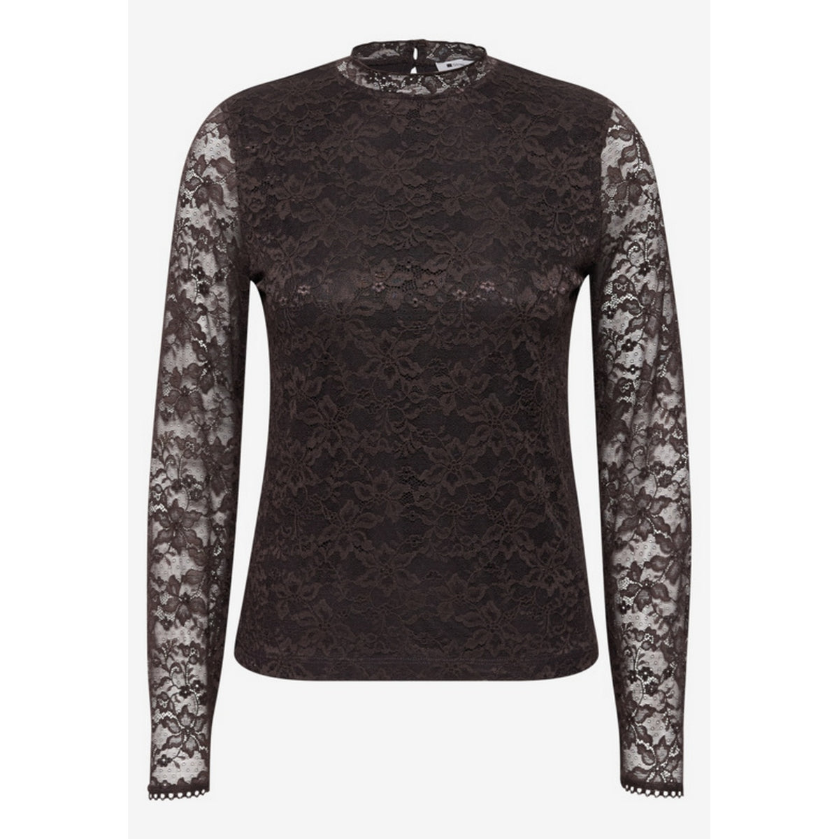 Chemise Dentelle Col Roule