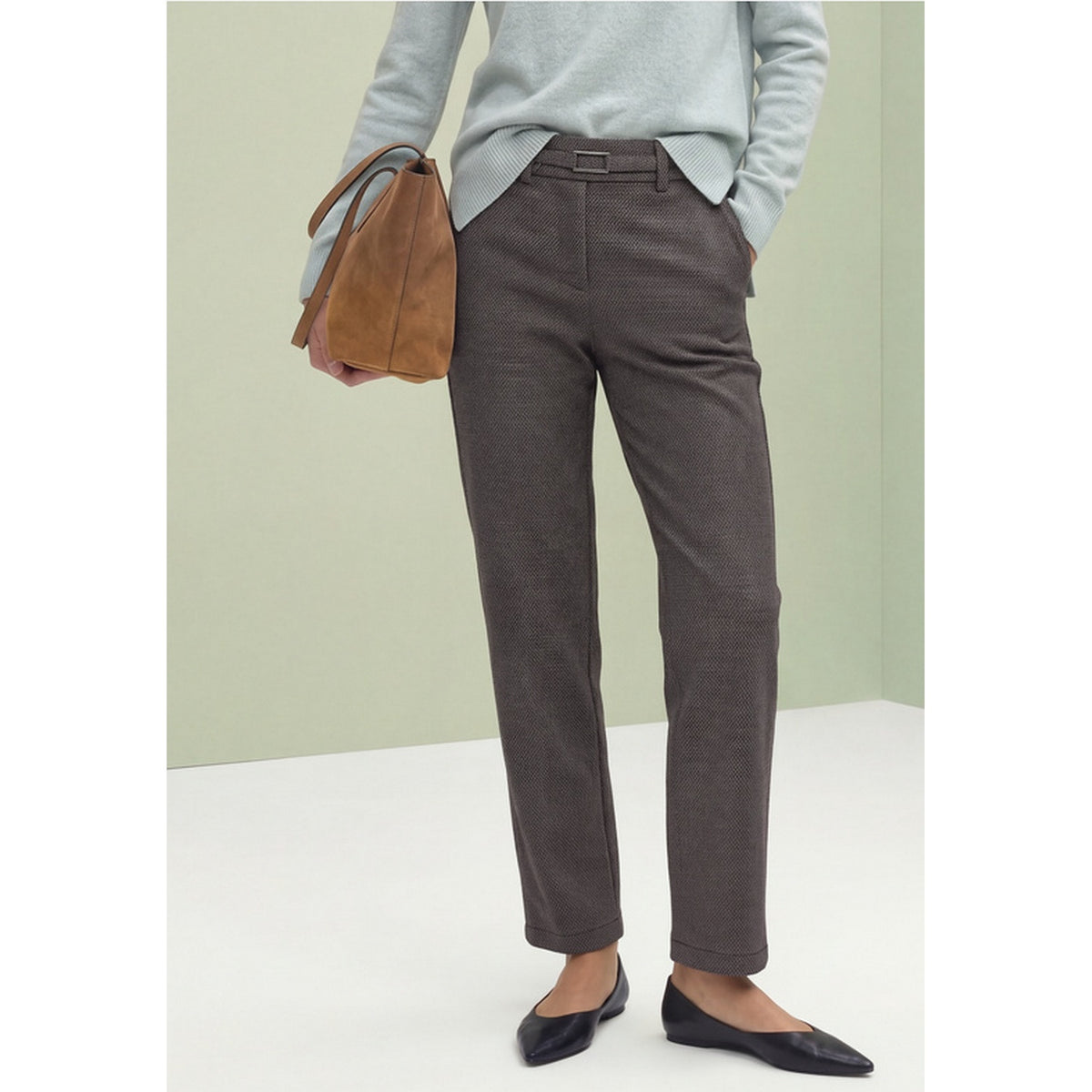 Pantalon Droit Boucle